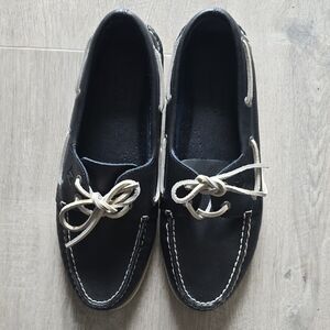 Sperry Men's Navy/Black and White Boat Shoes